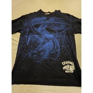 Cozumel Mexico Nature Shark AOP Men's Size Xl Black Short Sleeve T-Shirt